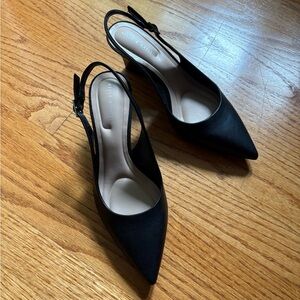 Elegant Black Slingback Heels
